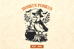Honkus Ponkus SVG PNG Funny Goose Witch Halloween Clipart Product Image 1