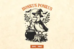 Honkus Ponkus SVG PNG Funny Goose Witch Halloween Clipart Product Image 1