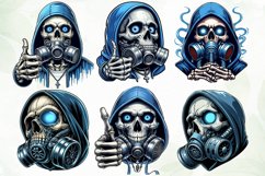 Hood Skeleton Sublimation Clipart Product Image 3