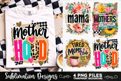 Trendy Mama PNG , Retro Collage Mama 4 Designs Sublimation Product Image 2