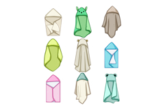 hooded baby towel set cartoon Product Image 1