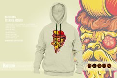 Delicious pizza slice zombie style Product Image 5
