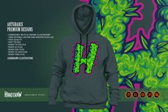 Puff organic cannabis smoke H letter logo Product Image 5