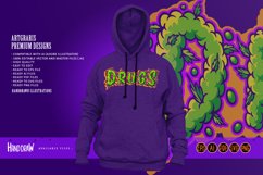 Hand lettering text drugs smoke effect svg Product Image 2