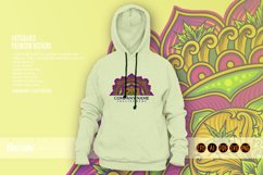 Half mandala geometry cannabis plant harmonious Product Image 2