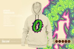 Organic cannabis smoke O letter Illustrations Product Image 6