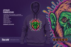 Monkey head with mysterious sticky liquid Background Product Image 6