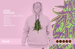 Vintage cannabis sativa flower bud in botanical style Product Image 2