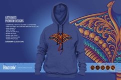 Stingray fish vintage ornament svg Product Image 4