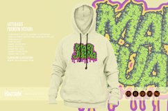 Marijuana lettering word with melted buds texture Product Image 6