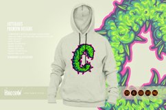 Initial C weed bud highly creative monogram Product Image 6