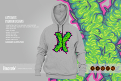 Weed Green X Letter Handdrawn Illustrations Product Image 2