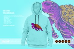 Turtle vintage floral ornament svg Product Image 2