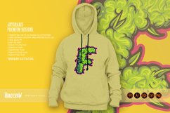 Monogram Letter F with perfect blend cannabis buds Product Image 6