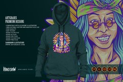 Bohemian girl radiating happiness smile flower child Product Image 2
