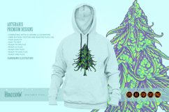 Vintage botanical cannabis indica flower bud Product Image 2