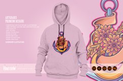 Floral wreath and classic ribbon on nautical anchor Product Image 2