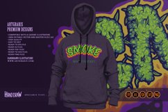 Smoke lettering melted hemp buds effect illustrations Product Image 5