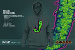 Intriguing monogram letter initial J with realistic cannabis Product Image 6