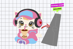 Cute Hoodie Cat Kawaii 3D SVG File Product Image 4