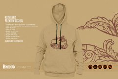 Classic floral banner with ornament ribbon vintage SVG Product Image 4