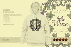 Luxury vintage wine floral label SVG Product Image 5
