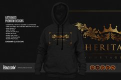 Gold crown badge vintage flourish classic ornaments Product Image 6