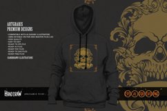 Elegant skull badge flourish with vintage ribbon SVG Product Image 4