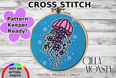 Jellyfish Flowers Cross Stitch Pattern Keeper Ready Product Image 1