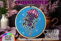 Jellyfish Flowers Graph Cross Stitch Product Image 1