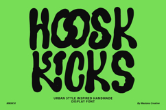 Hoosk Kicks Urban Style Handmade Display Font Product Image 1
