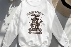 Hootin Leads to Hollerin SVG | Country Owl Banjo Funny PNG Product Image 3