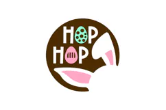 Hop Hop Round Sign for Easter Decoration Laser Cut Product Image 2