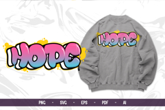 Hope | Bubble Graffiti Typography Streetwear SVG PNG EPS AI Product Image 1