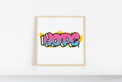 Hope | Bubble Graffiti Typography Streetwear SVG PNG EPS AI Product Image 5