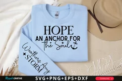 Hope an Anchor For The Soul Sleeve SVG, Christian SVG Design Product Image 1