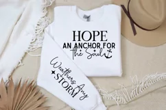 Hope an Anchor For The Soul Sleeve SVG, Christian SVG Design Product Image 2