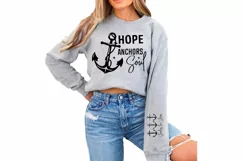 Hope Anchors Soul Sleeve SVG, God SVG Design, Faith SVG Product Image 3