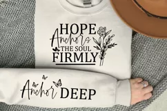 Hope Anchors the Soul Firmly Sleeve SVG Product Image 1