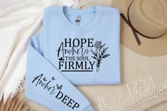 Hope Anchors the Soul Firmly Sleeve SVG Product Image 2