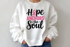 Hope Anchors The Soul SVG | Breast Cancer Awareness SVG Product Image 2
