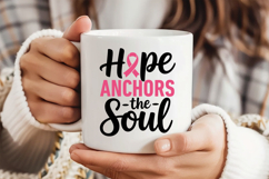 Hope Anchors The Soul SVG | Breast Cancer Awareness SVG Product Image 3