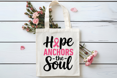 Hope Anchors The Soul SVG | Breast Cancer Awareness SVG Product Image 4
