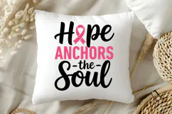 Hope Anchors The Soul SVG | Breast Cancer Awareness SVG Product Image 5