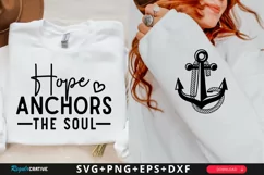 Hope Anchors The Soul Sleeve SVG, Christian SVG Design Product Image 1