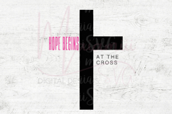 Hope Begins at the Cross Svg Design Product Image 4
