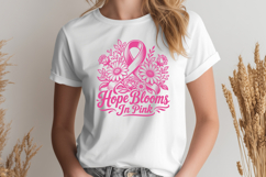 Hope Blooms In Pink SVG - Breast Cancer Awareness Pink PNG Product Image 2