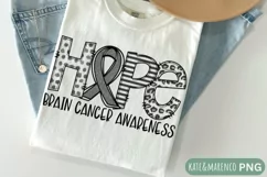 Brain Cancer PNG | Grey Awareness Ribbon Sublimation Product Image 1