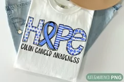 Colon Cancer PNG | Blue Awareness Ribbon Sublimation Product Image 1
