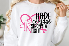 Hope courage strength fight SVG, Cancer Awareness SVG Product Image 1